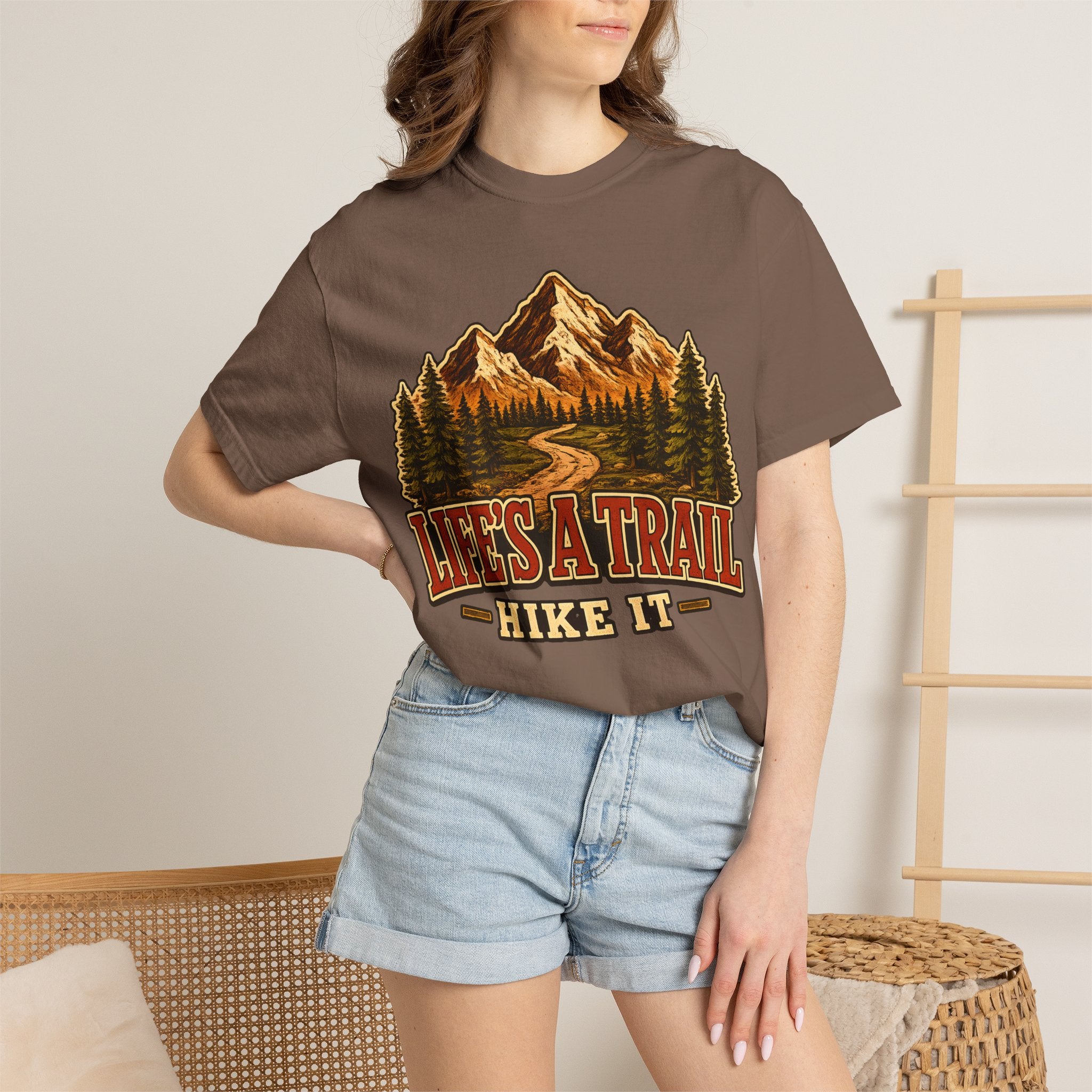 Life's a Trail Hike It — Vintage Mountain Hiking Outdoor Tee