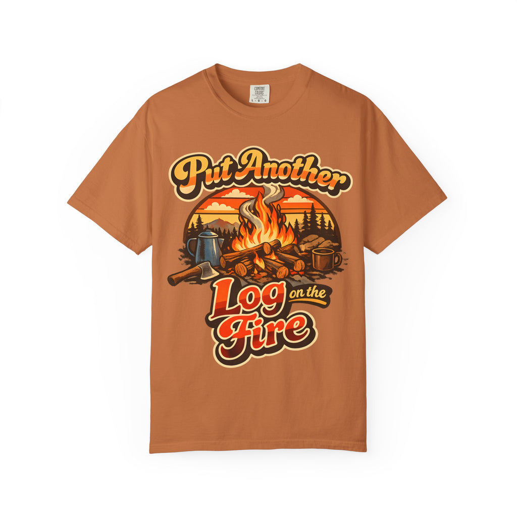 Put Another Log on the Fire — Retro Campfire Tee
