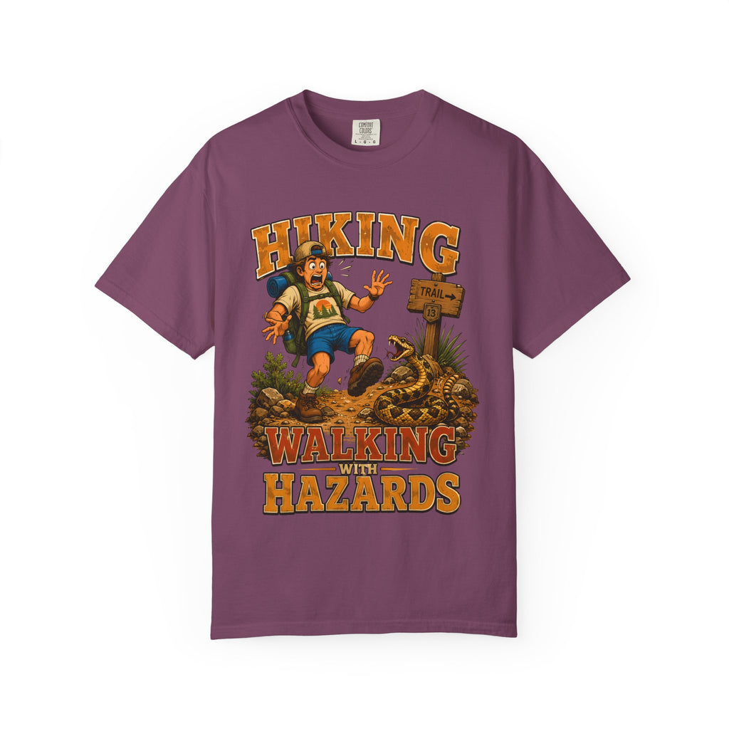 Hiking Walking With Hazards — Funny Rattlesnake Trail Tee