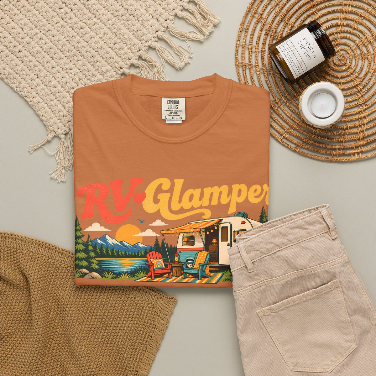 Rv Glamper Half Color T-Shirt