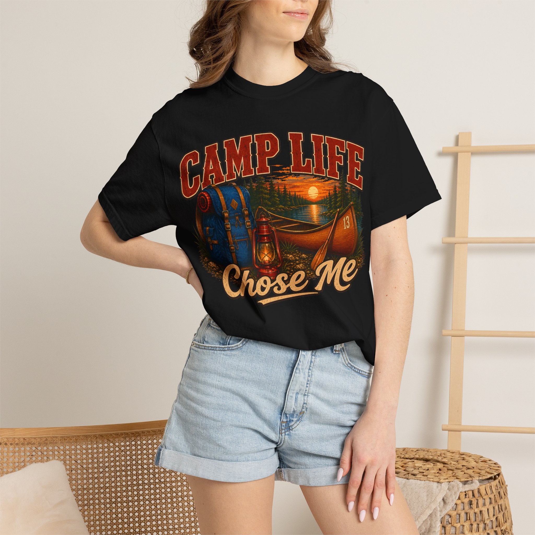 Camp Life Chose Me Vintage Camping Shirt — Outdoor Lake Tee