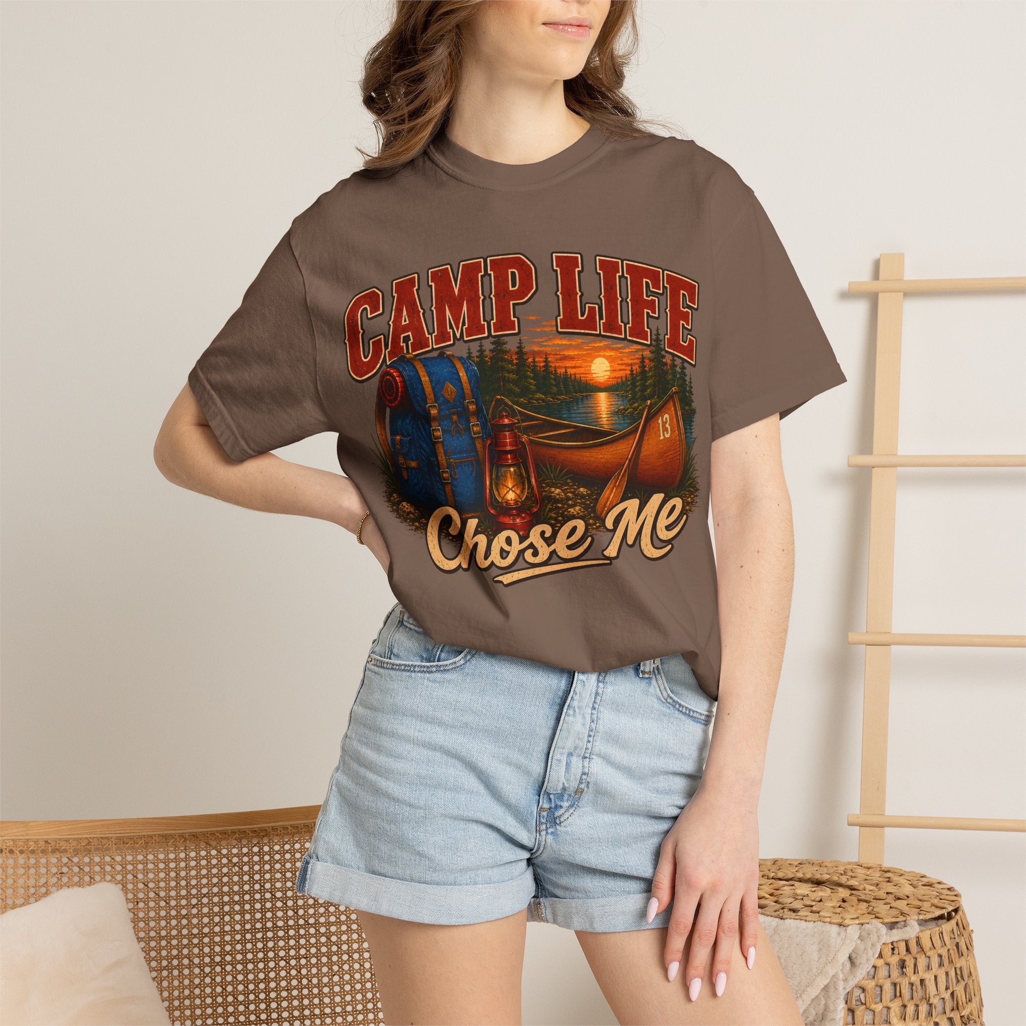 Camp Life Chose Me Vintage Camping Shirt — Outdoor Lake Tee