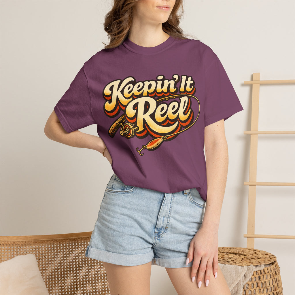 Keepin' It Reel — Retro Fishing Humor Tee