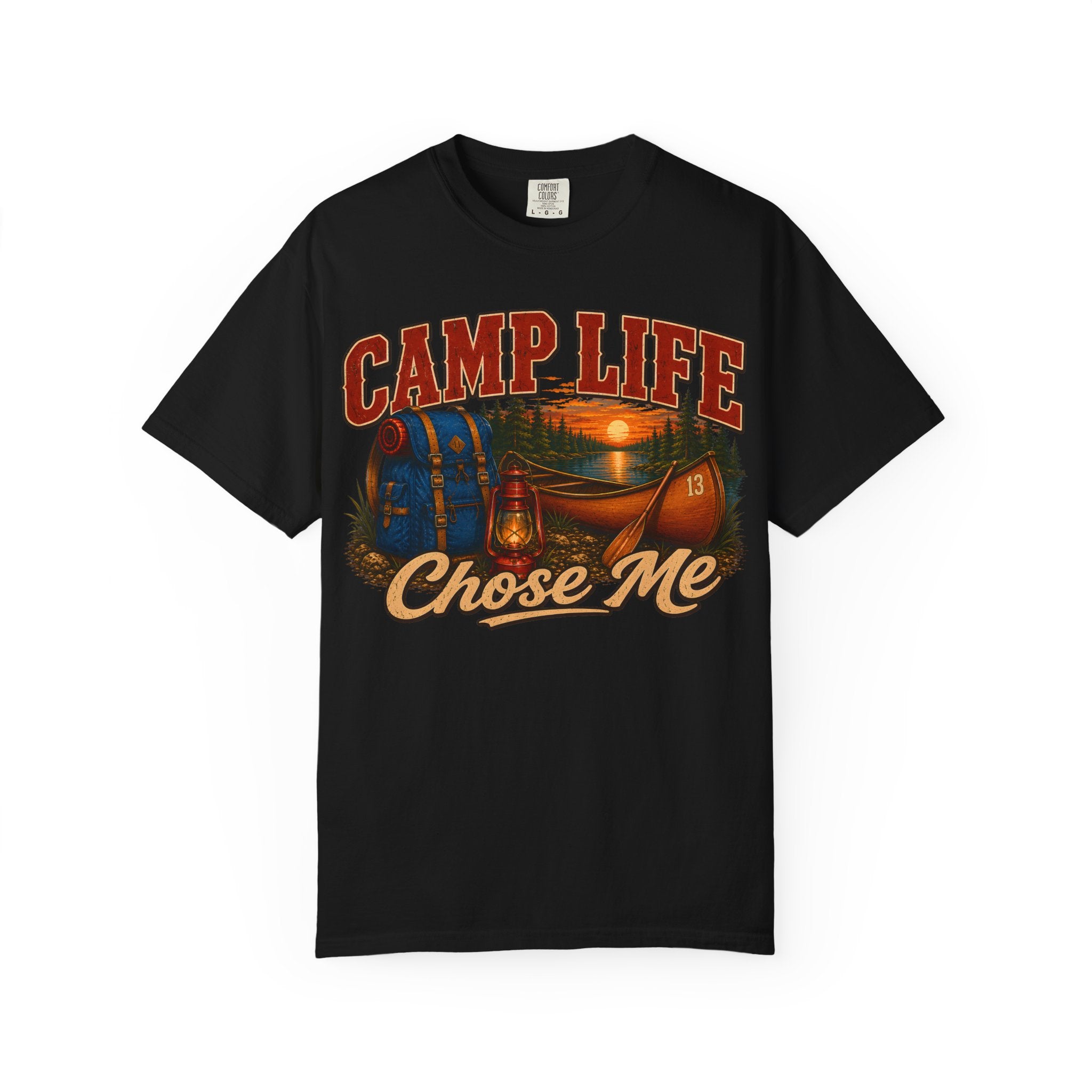 Camp Life Chose Me Vintage Camping Shirt — Outdoor Lake Tee