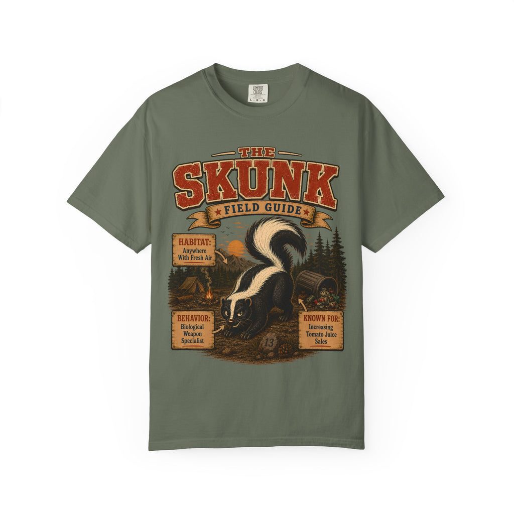 Skunk Field Guide - Biological Weapon Specialist Camping Tee