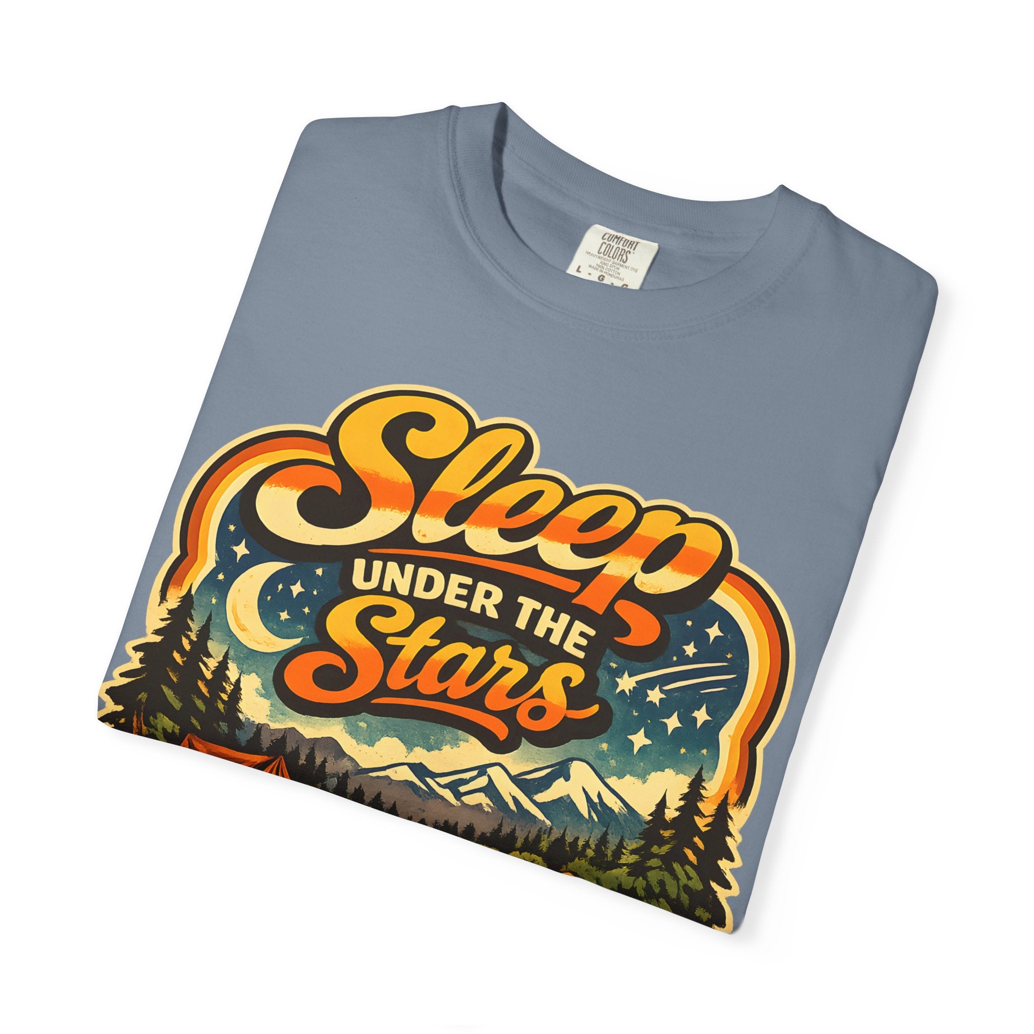 Sleep Under the Stars — Retro Camping and Fishing Tee