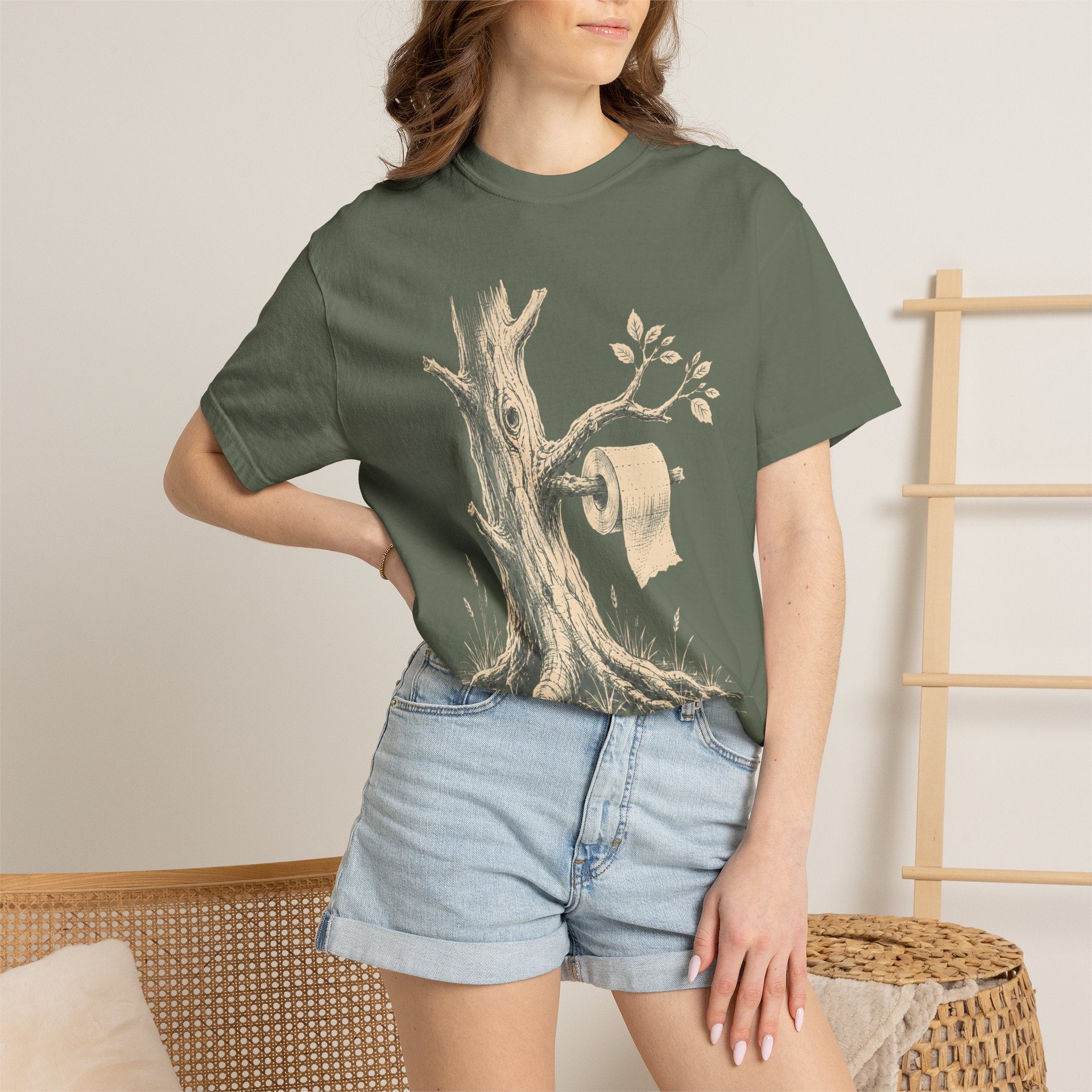 Toilet Tree — Funny Camping Outdoor Humor Sketch Tee
