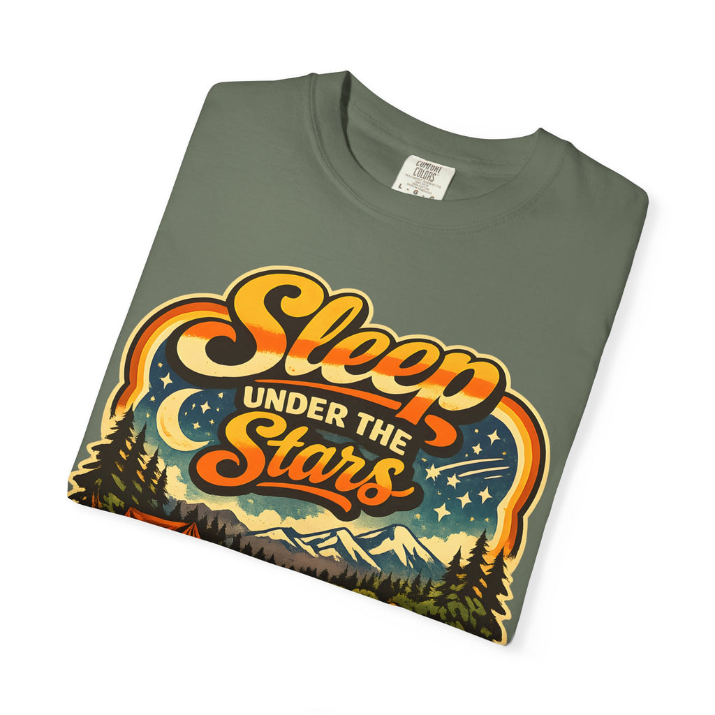 Sleep Under the Stars — Retro Camping and Fishing Tee