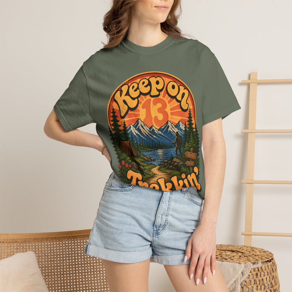 Keep On Trekkin' — Retro 70s Hiking and Camping Tee