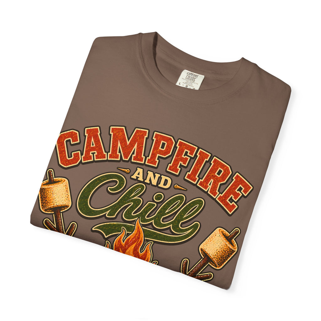 Campfire and Chill — Vintage Camping Marshmallow Humor Tee