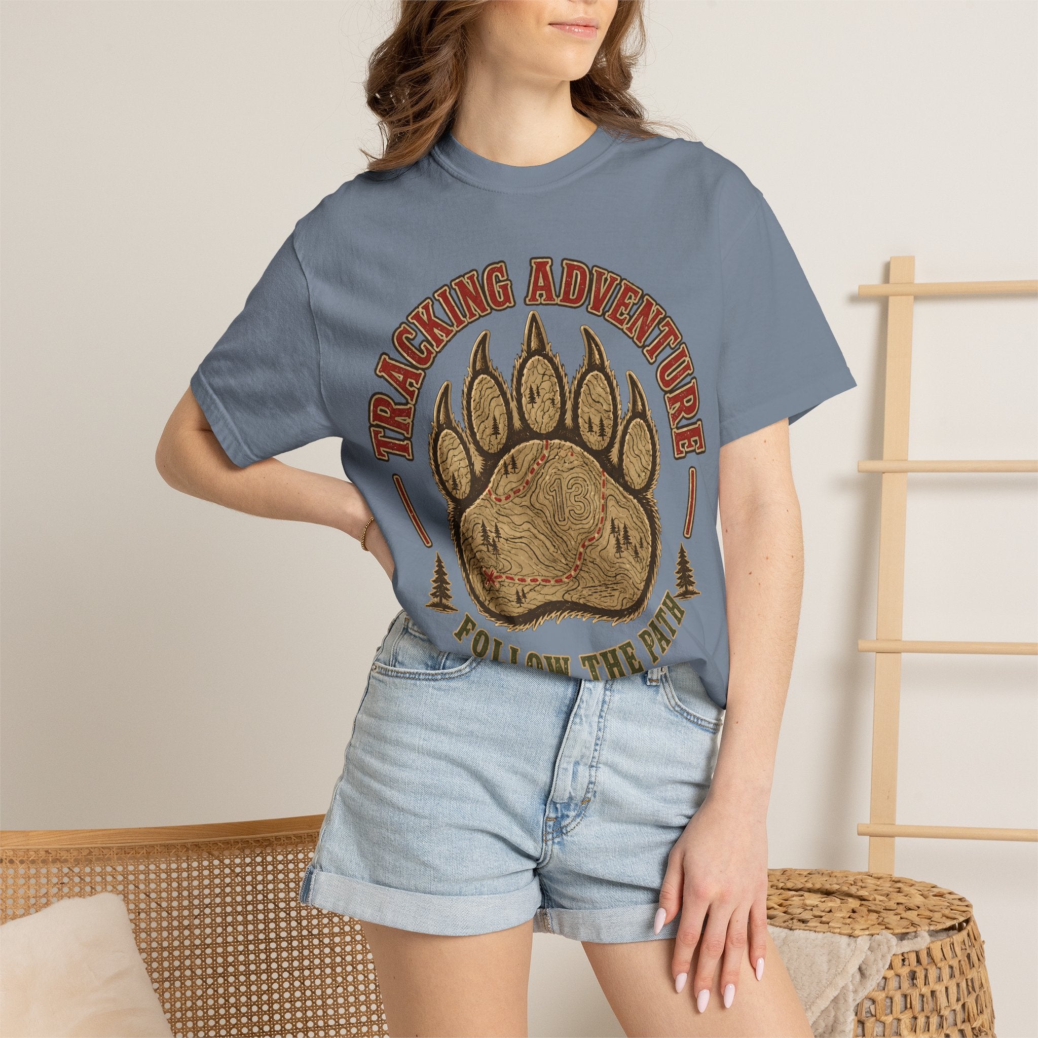 Tracking Adventure Follow the Path — Vintage Bear Paw Hiking Tee