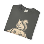 Dog and Squirrel — Vintage Sketch Outdoor Dog Tee