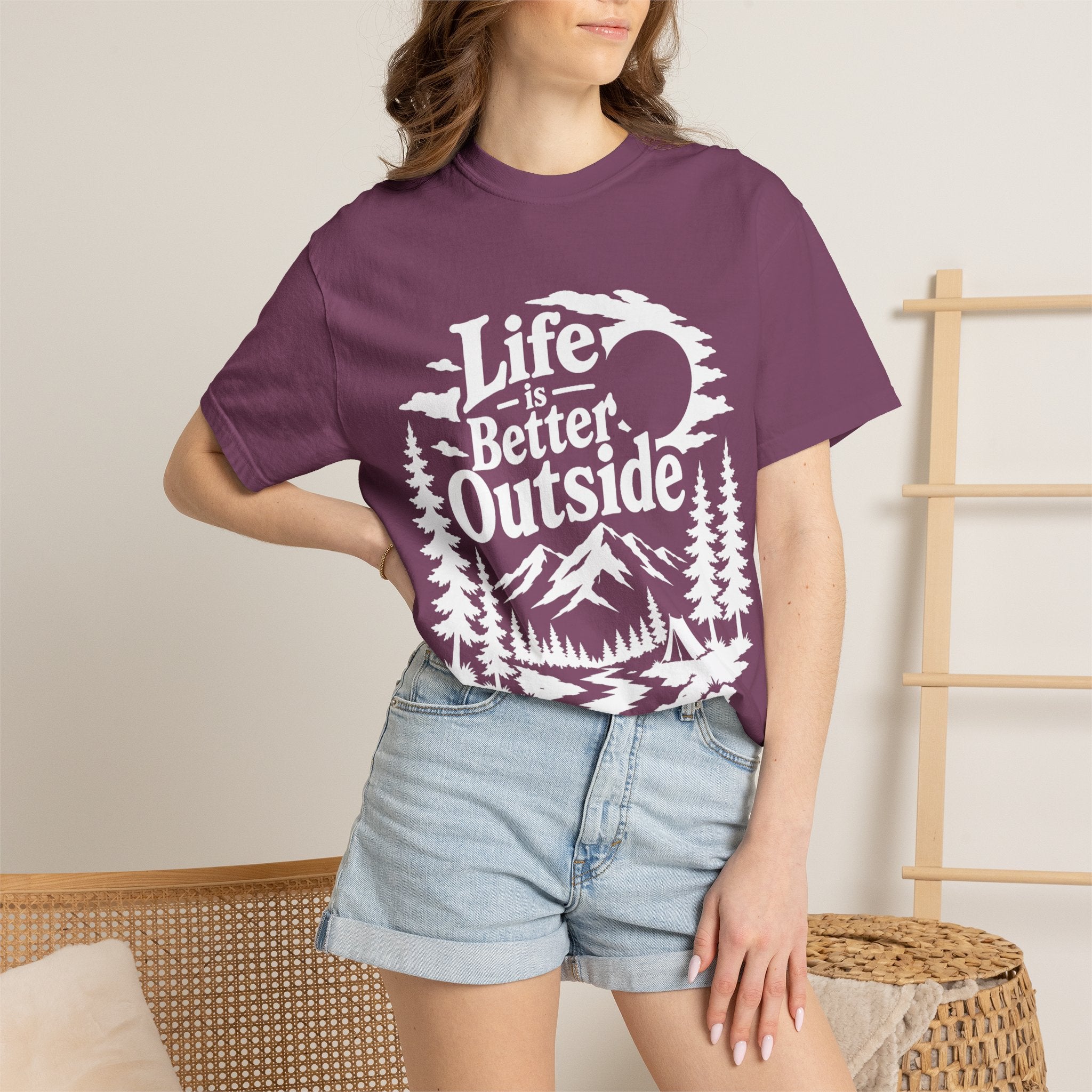 Life Is Better Outside Shirt — Vintage Outdoor Camping Tee