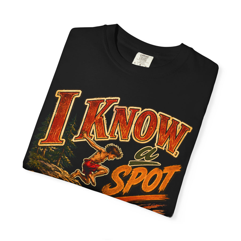 I Know a Spot — Vintage Lake Jumping Summer Camping Tee