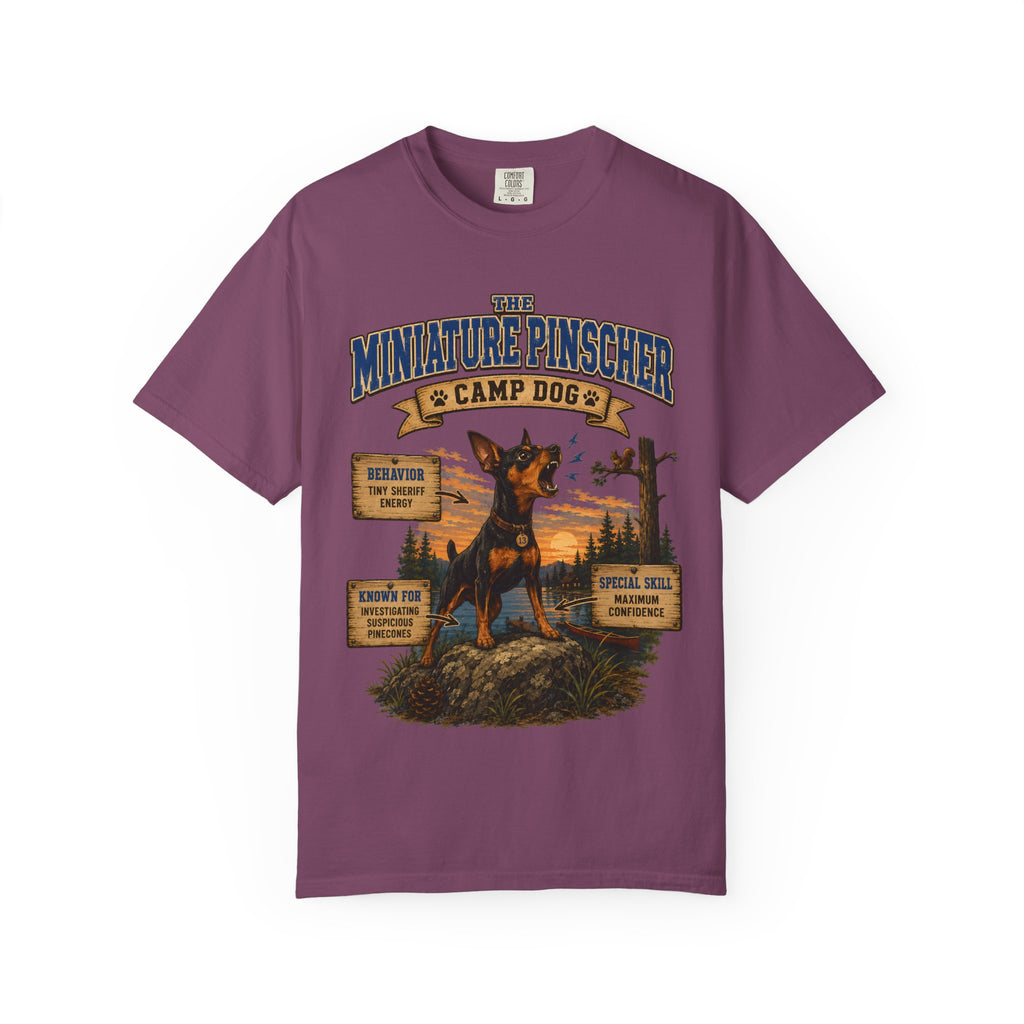 Miniature Pinscher Camp Dog - Tiny Sheriff Energy Tee