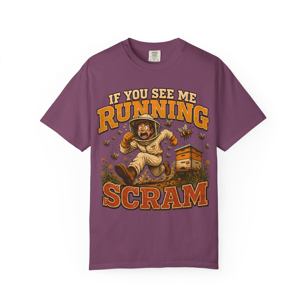 If You See Me Running Scram Funny Beekeeping Shirt