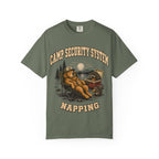 Camp Security System Napping — Funny Camping Dog Tee