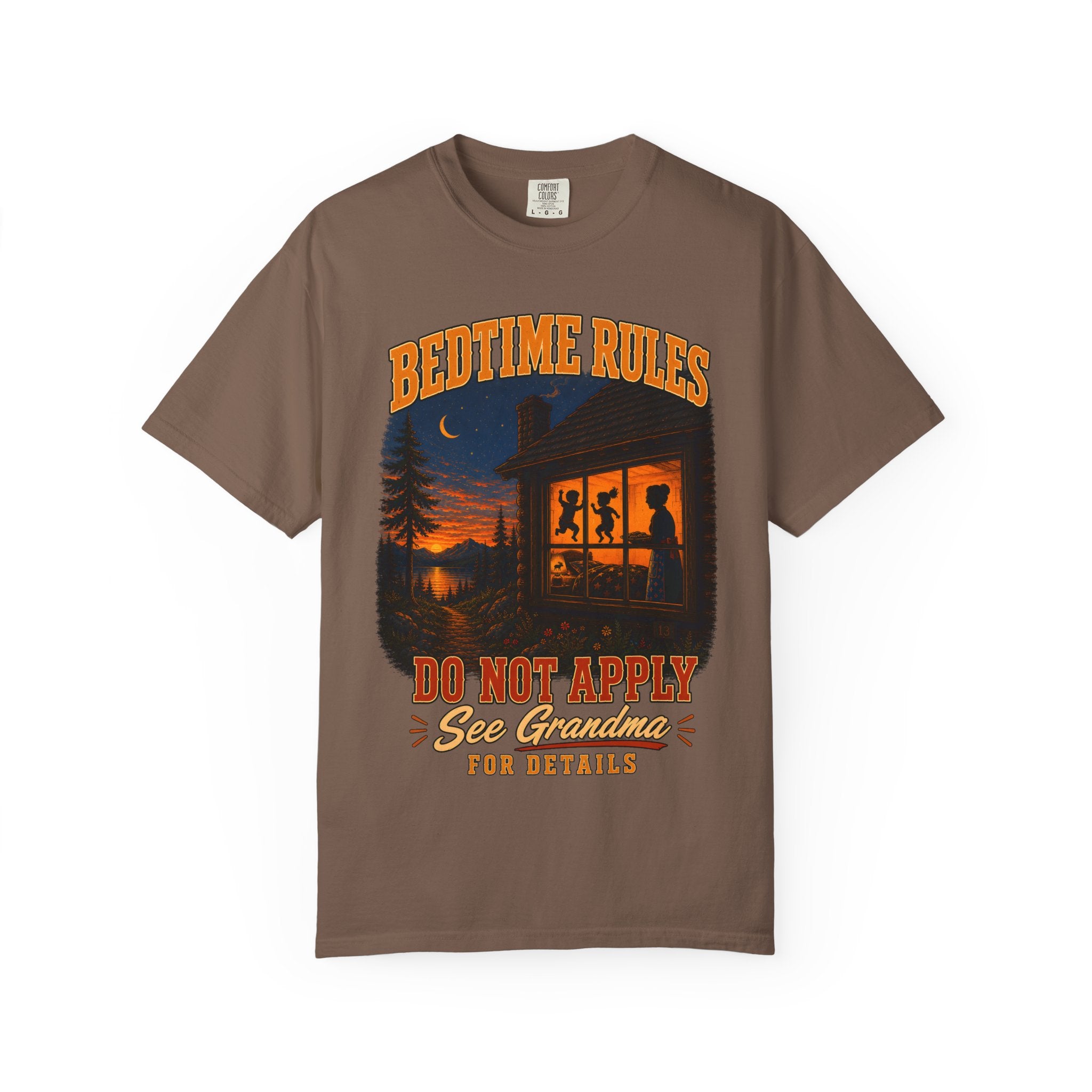 Bedtime Rules Do Not Apply See Grandma for Details — Camping Tee