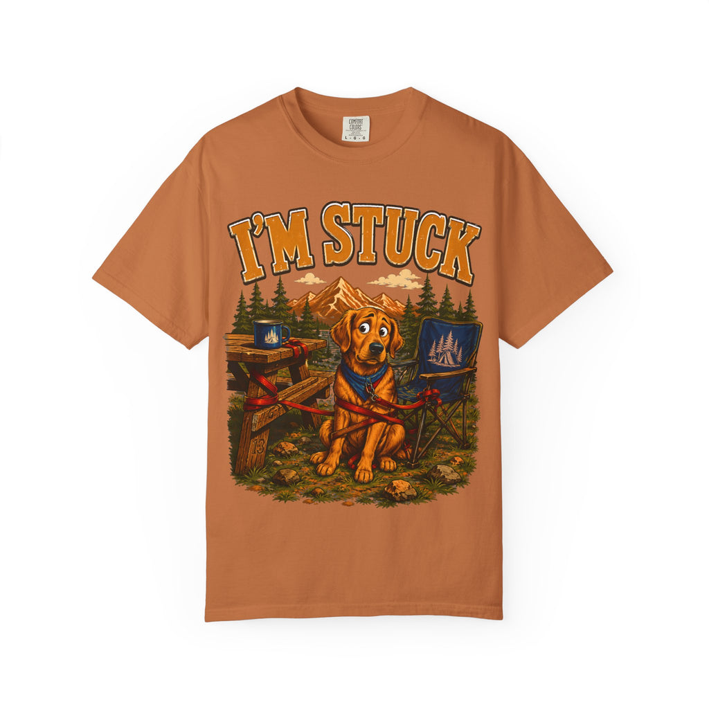 I'm Stuck — Funny Camping Dog Golden Retriever Outdoor Tee