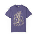 Bigfoot Hiding — Vintage Sasquatch Forest Sketch Tee