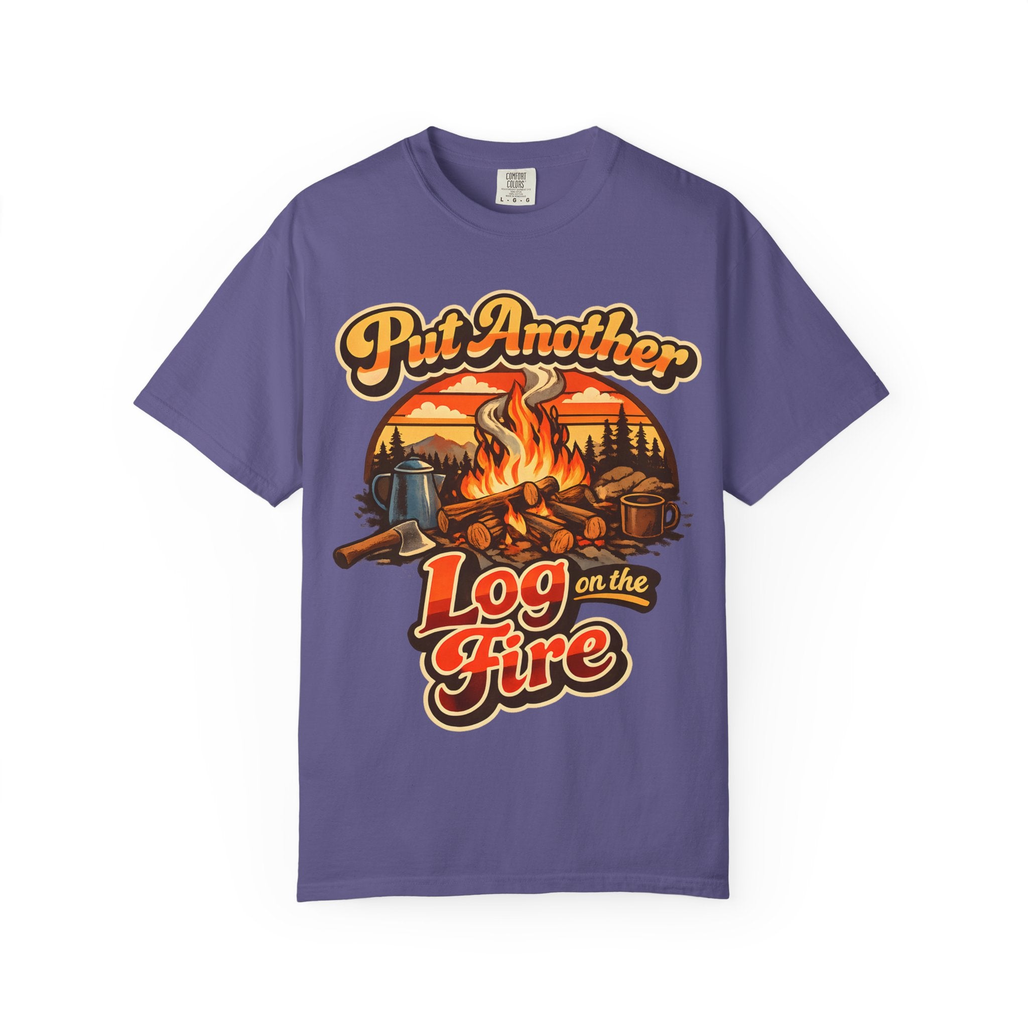 Put Another Log on the Fire — Retro Campfire Tee