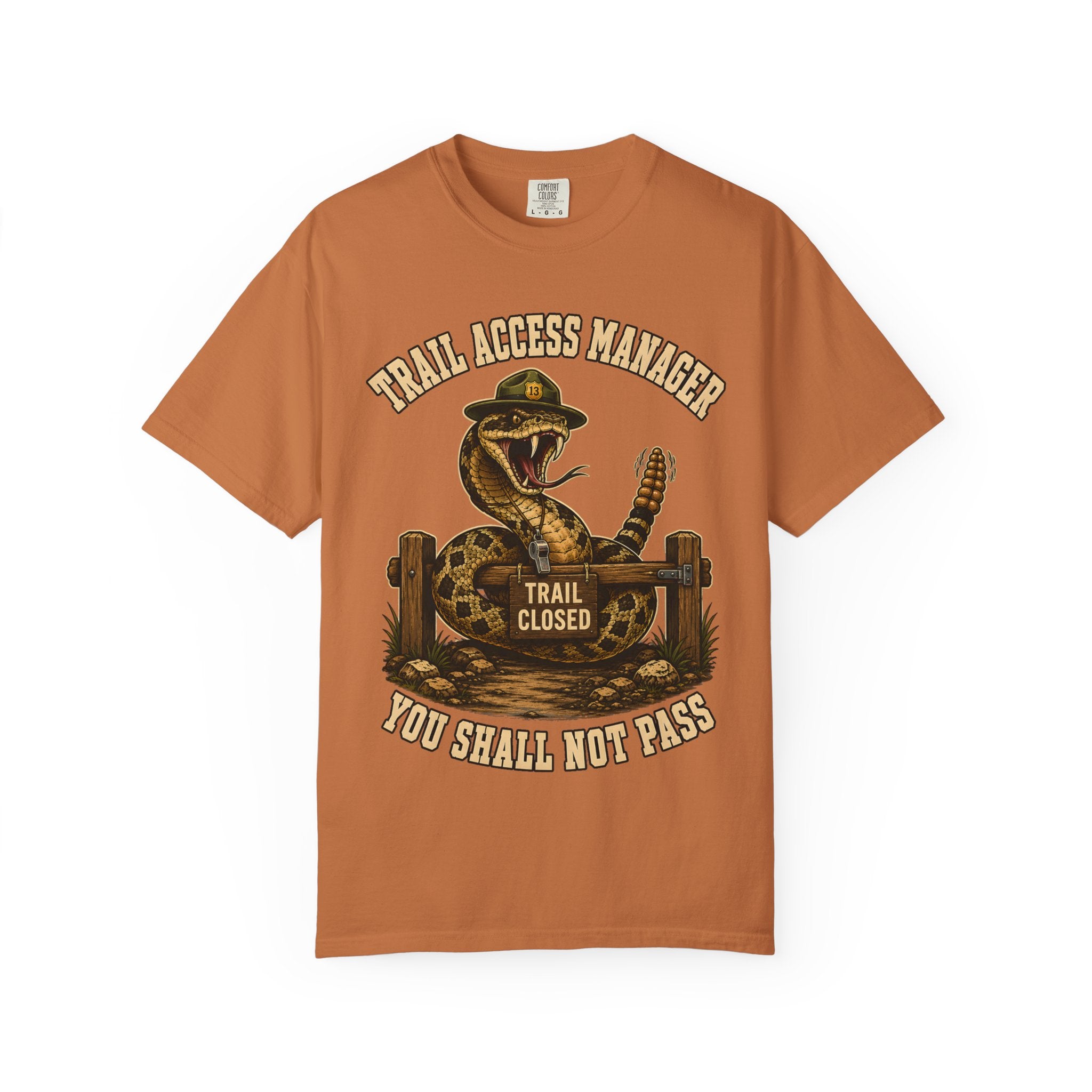Trail Access Manager You Shall Not Pass — Rattlesnake Hiking Tee