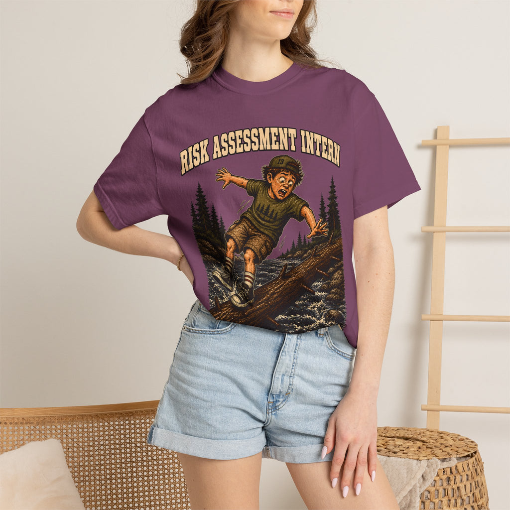 Risk Assessment Intern Looks Safe — Funny Camping Humor Tee