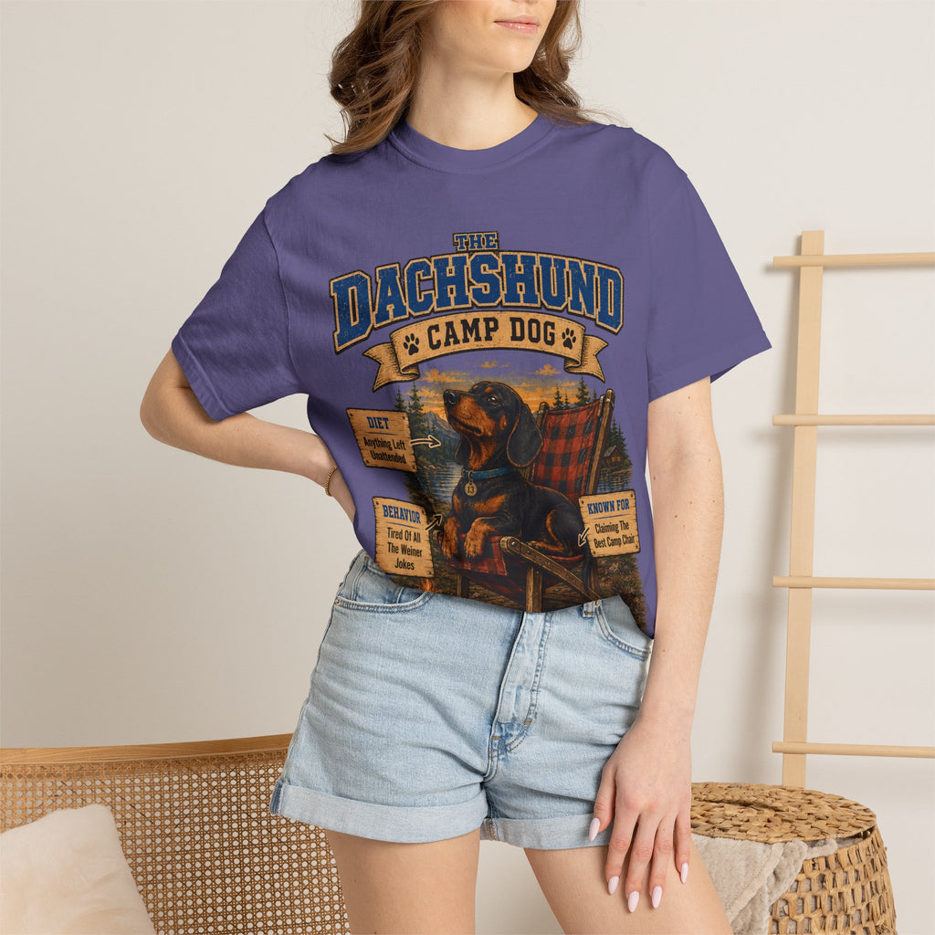 Dachshund Camp Dog - Tired Of All The Weiner Jokes Tee