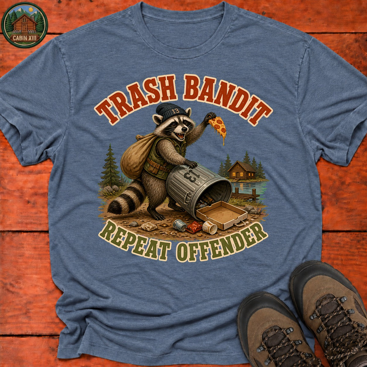 Trash Bandit T-Shirt — Heather Indigo