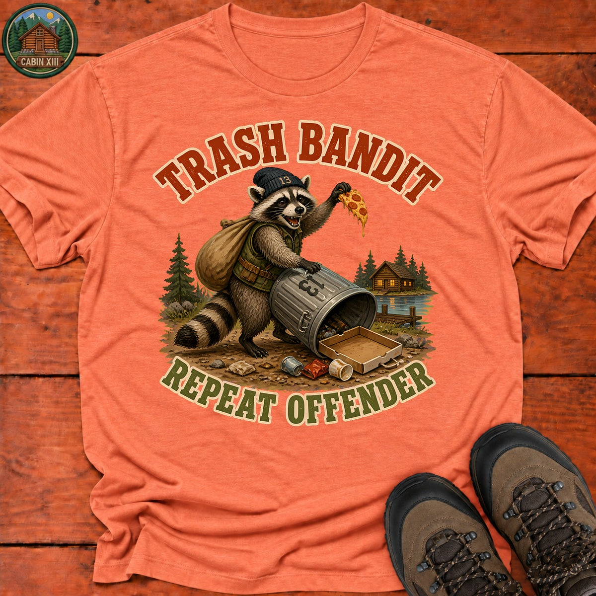 Trash Bandit T-Shirt — Heather Orange