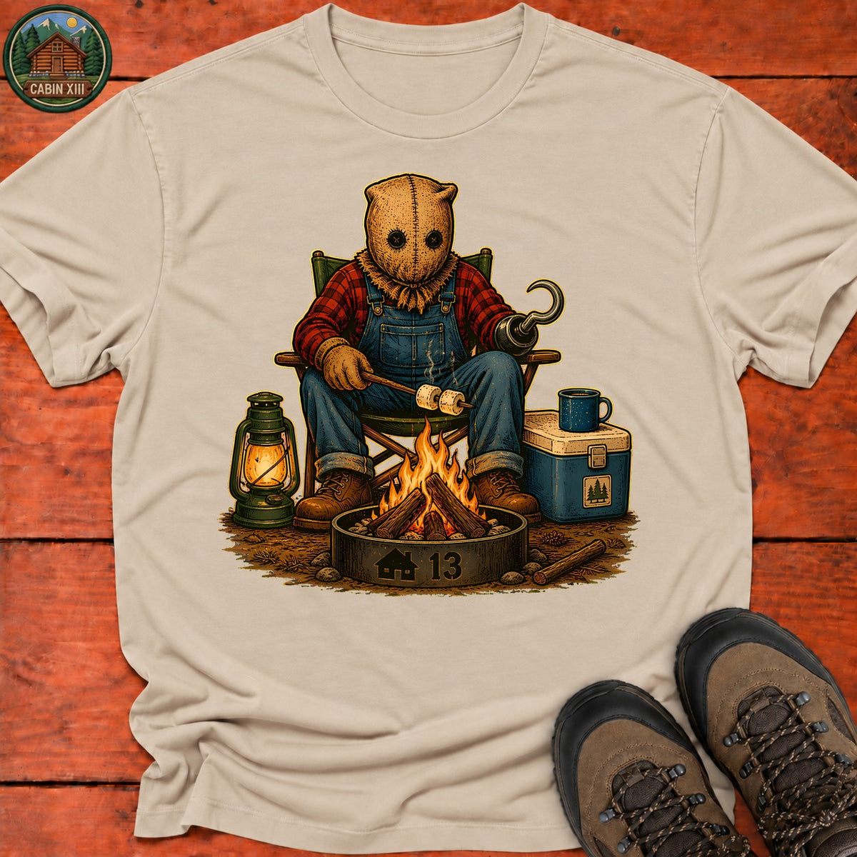 Hookman Halloween T-Shirt — Sand