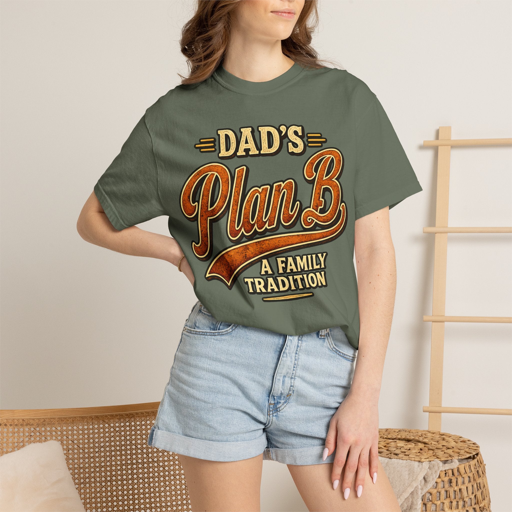 Dad's Plan B A Family Tradition — Funny Camping Dad Humor Tee