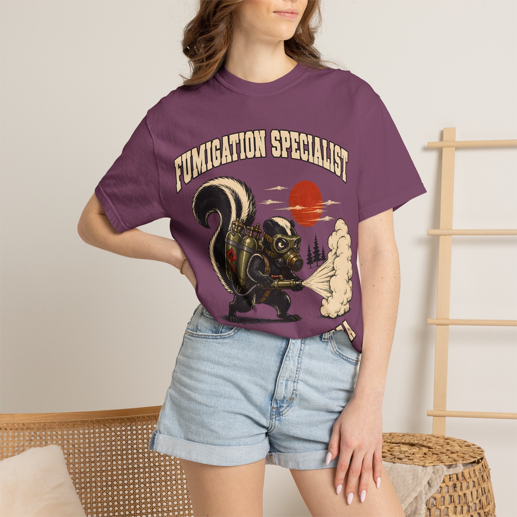 Fumigation Specialist Clear the Area — Skunk Outdoor Humor Tee