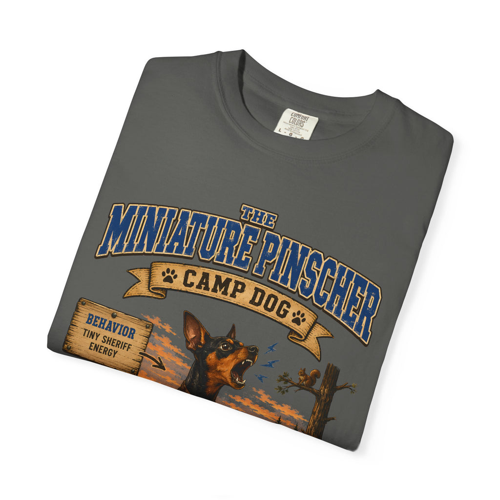 Miniature Pinscher Camp Dog - Tiny Sheriff Energy Tee