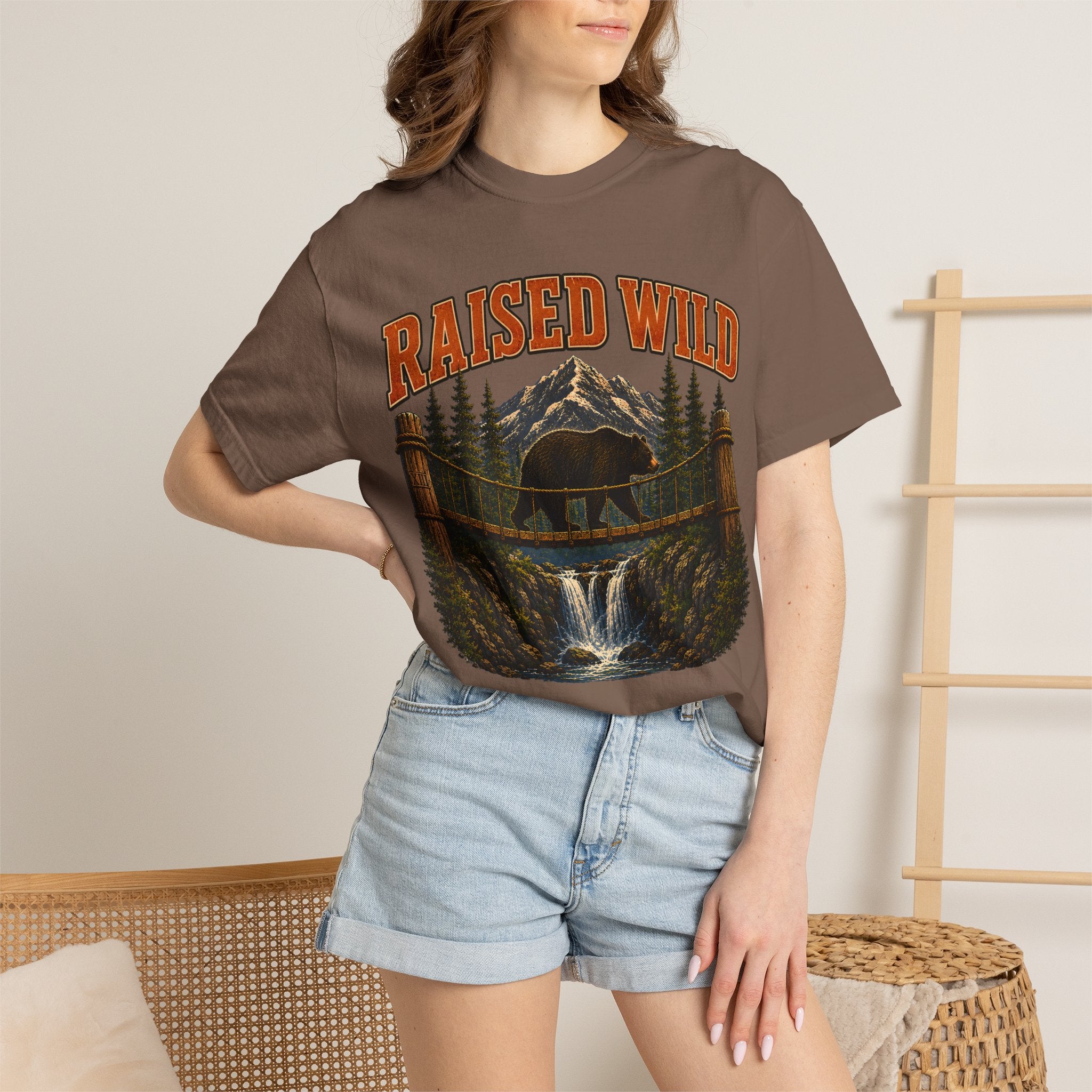 Raised Wild Vintage Outdoor Bear Shirt — Nature Graphic Tee