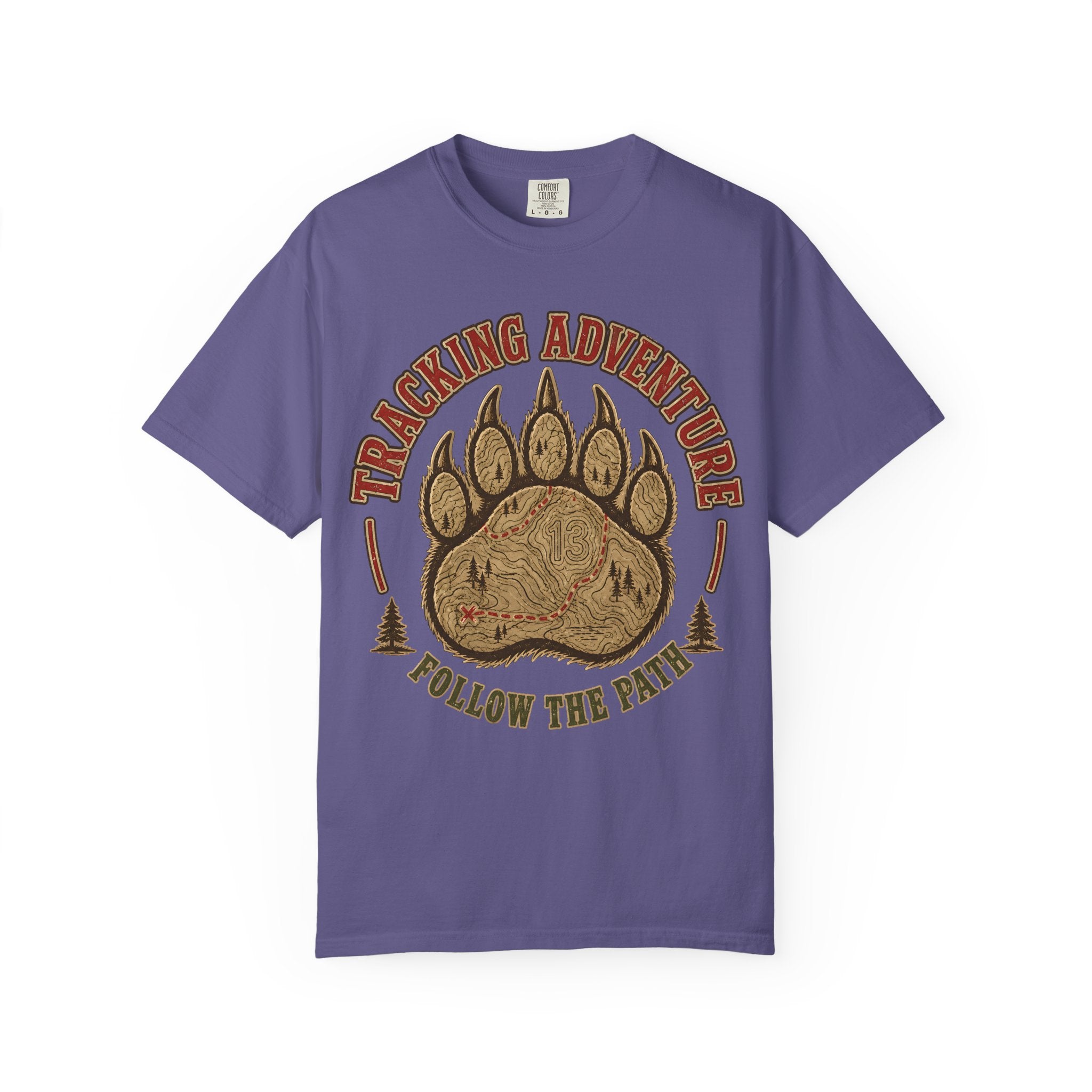 Tracking Adventure Follow the Path — Vintage Bear Paw Hiking Tee