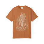 Bigfoot Hiding — Vintage Sasquatch Forest Sketch Tee