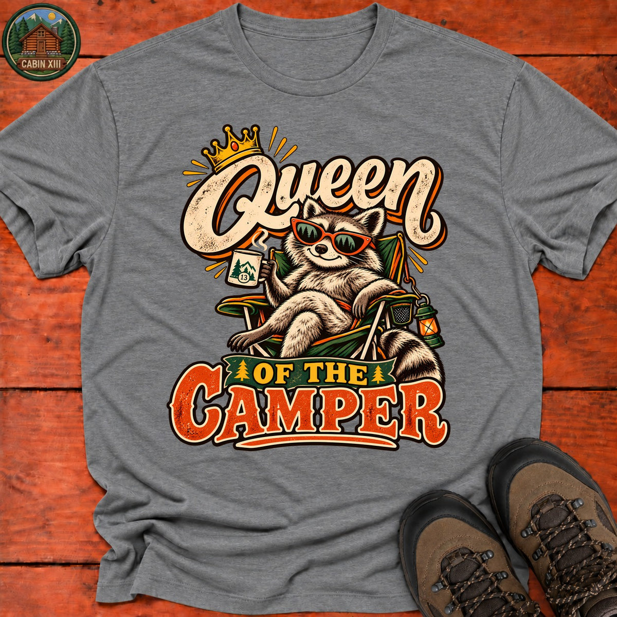 Queen Of The Camper V2 T-Shirt — Graphite Heather