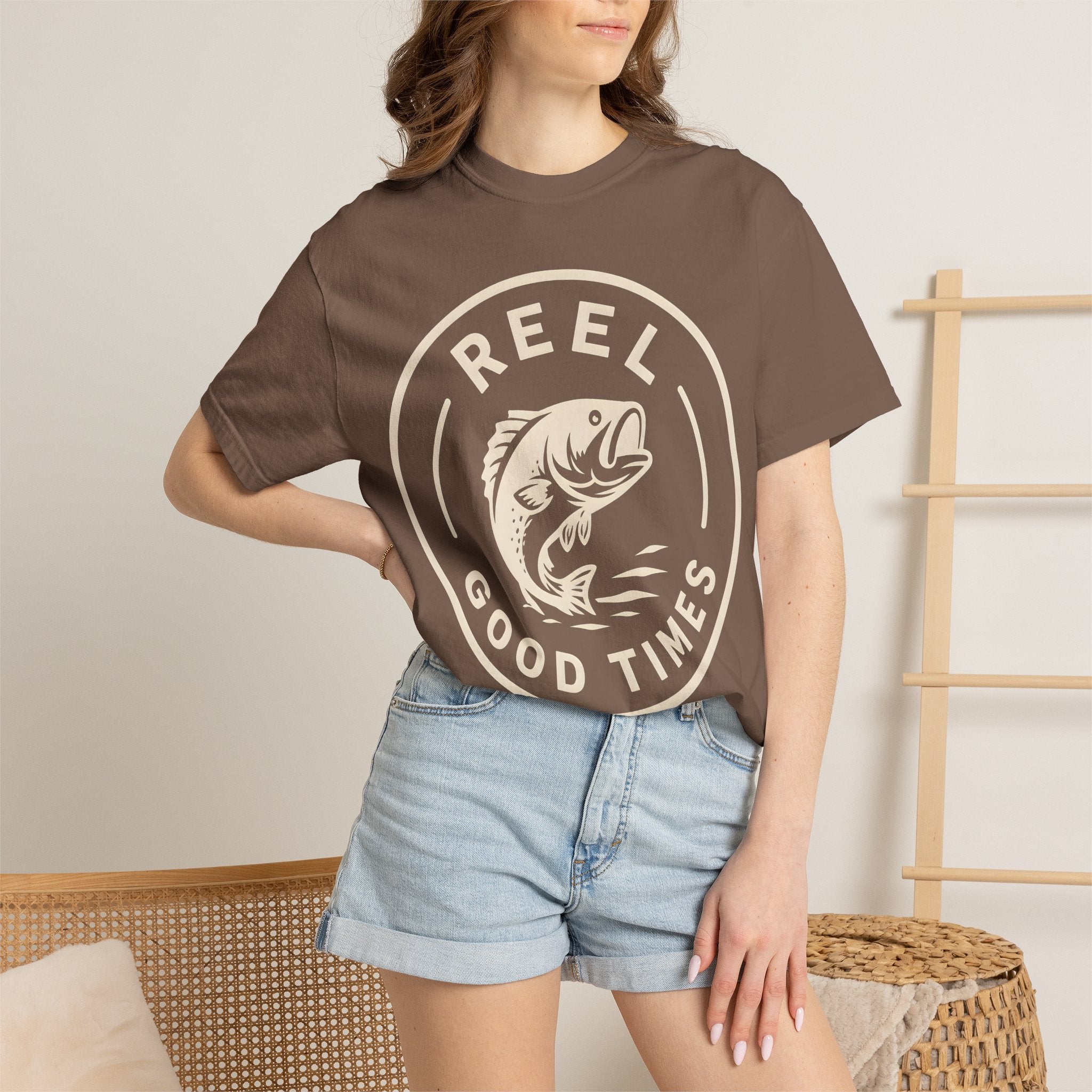 Reel Good Times — Vintage Fishing Badge Tee