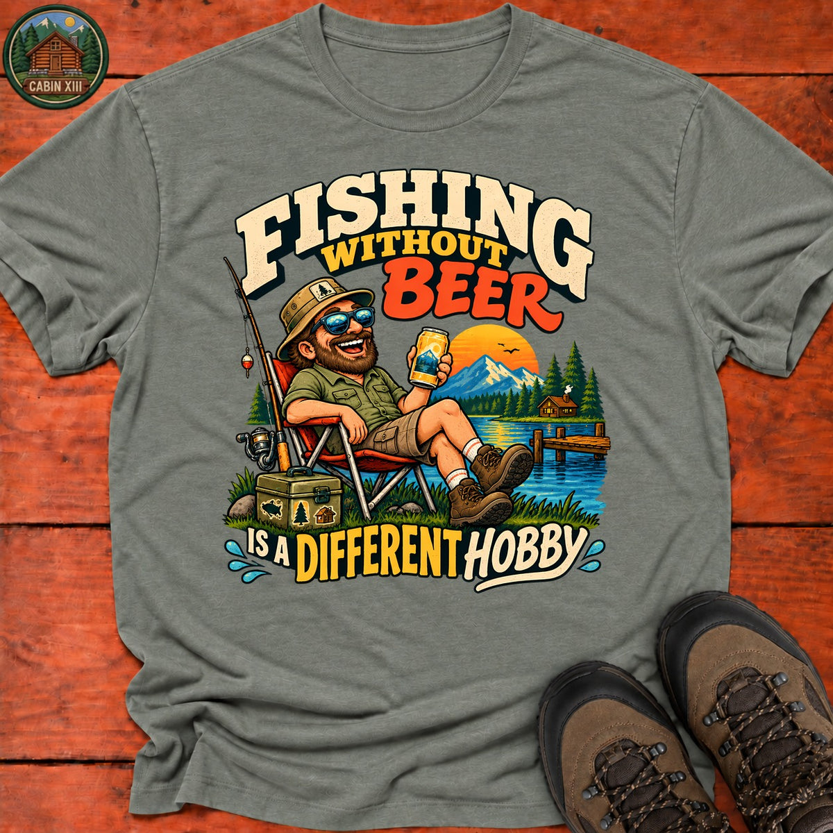 Fishing Without Beer — Heather Military Green