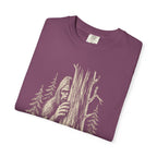 Bigfoot Hiding — Vintage Sasquatch Forest Sketch Tee