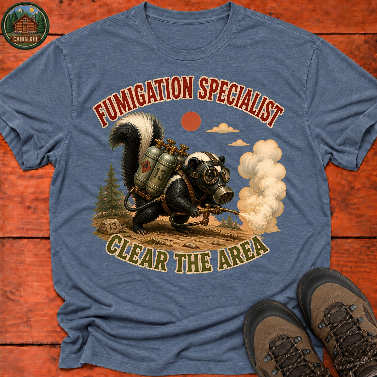 Fumigation Specialist T-Shirt — Heather Indigo