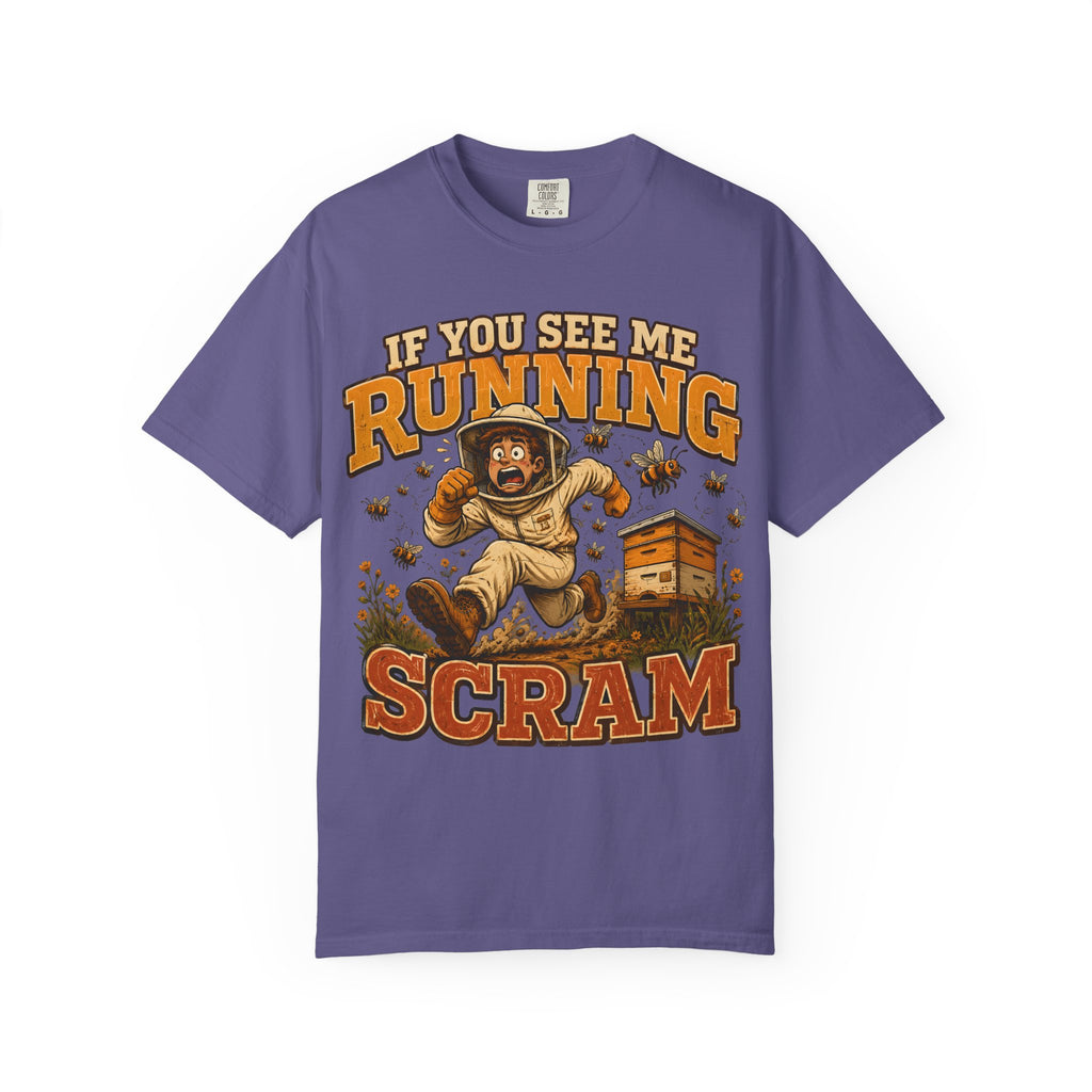 If You See Me Running Scram Funny Beekeeping Shirt