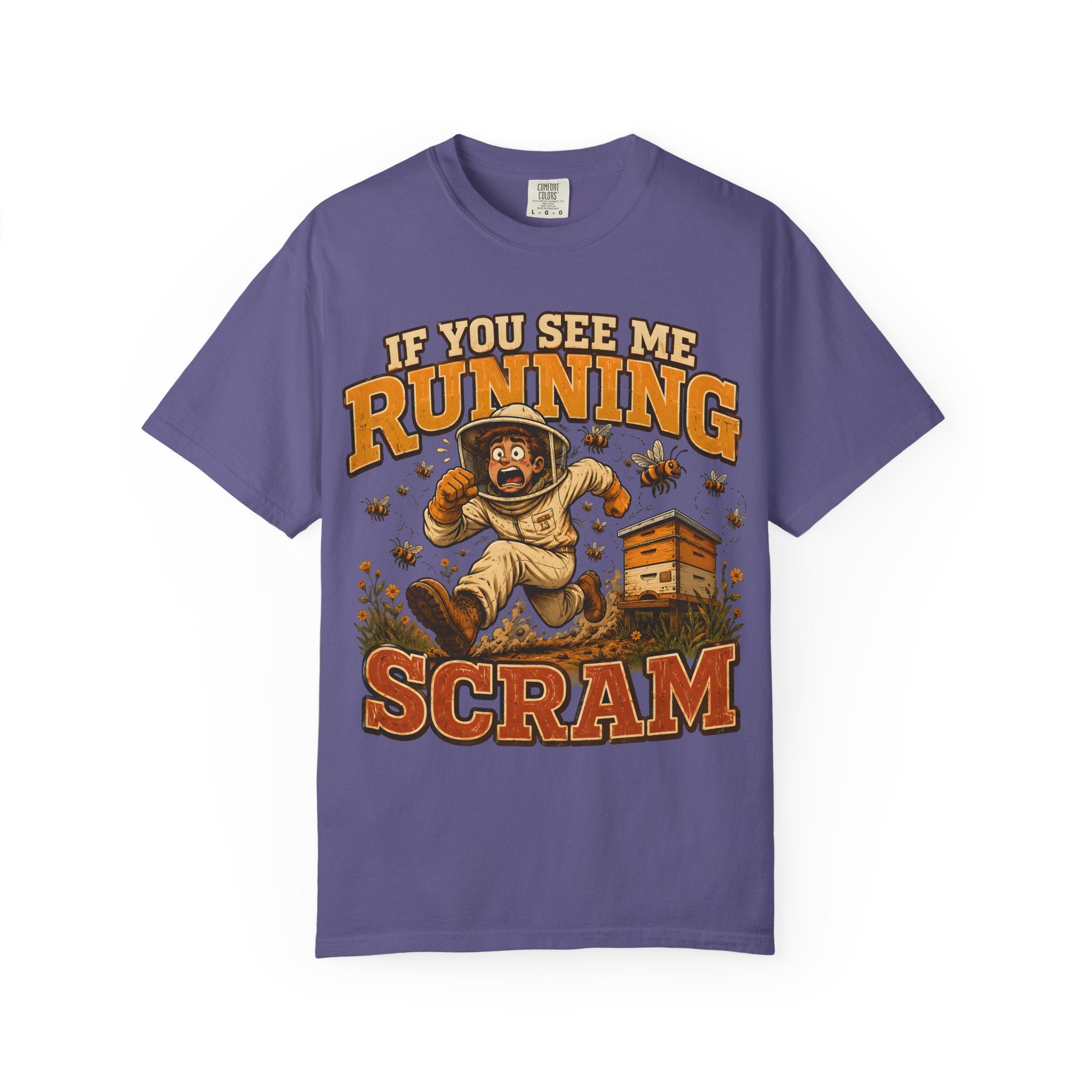 If You See Me Running Scram Funny Beekeeping Shirt