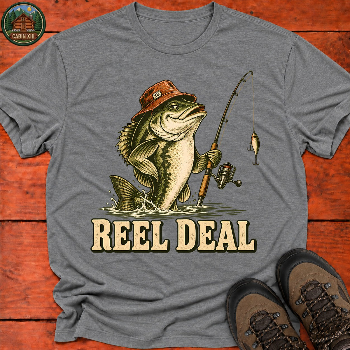 Reel Deal T-Shirt — Graphite Heather