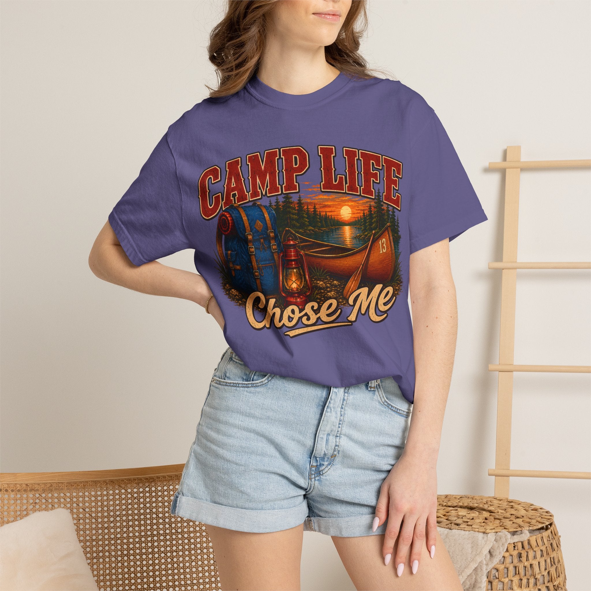 Camp Life Chose Me Vintage Camping Shirt — Outdoor Lake Tee