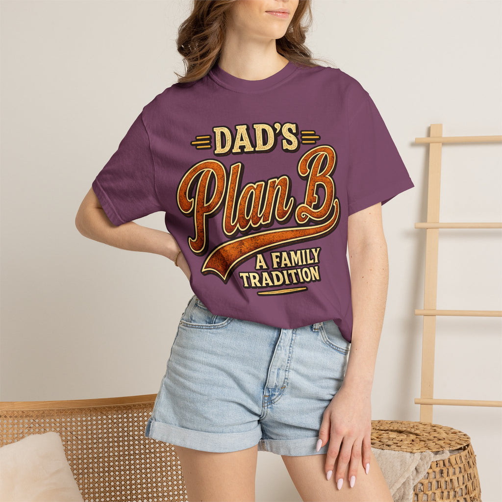 Dad's Plan B A Family Tradition — Funny Camping Dad Humor Tee
