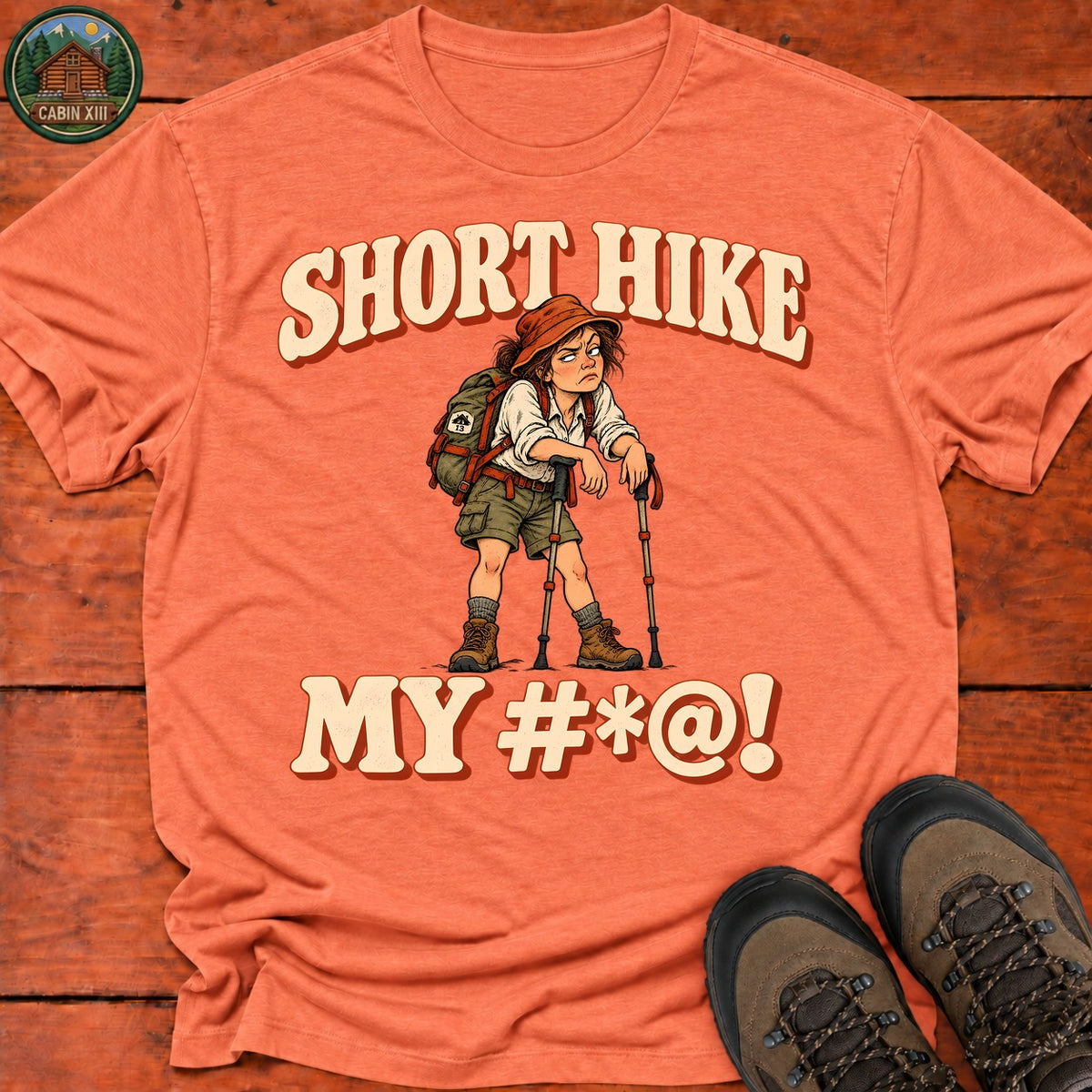 Short Hike T-Shirt — Heather Orange