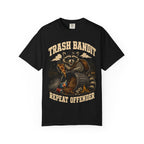 Trash Bandit Repeat Offender — Funny Raccoon Camping Tee