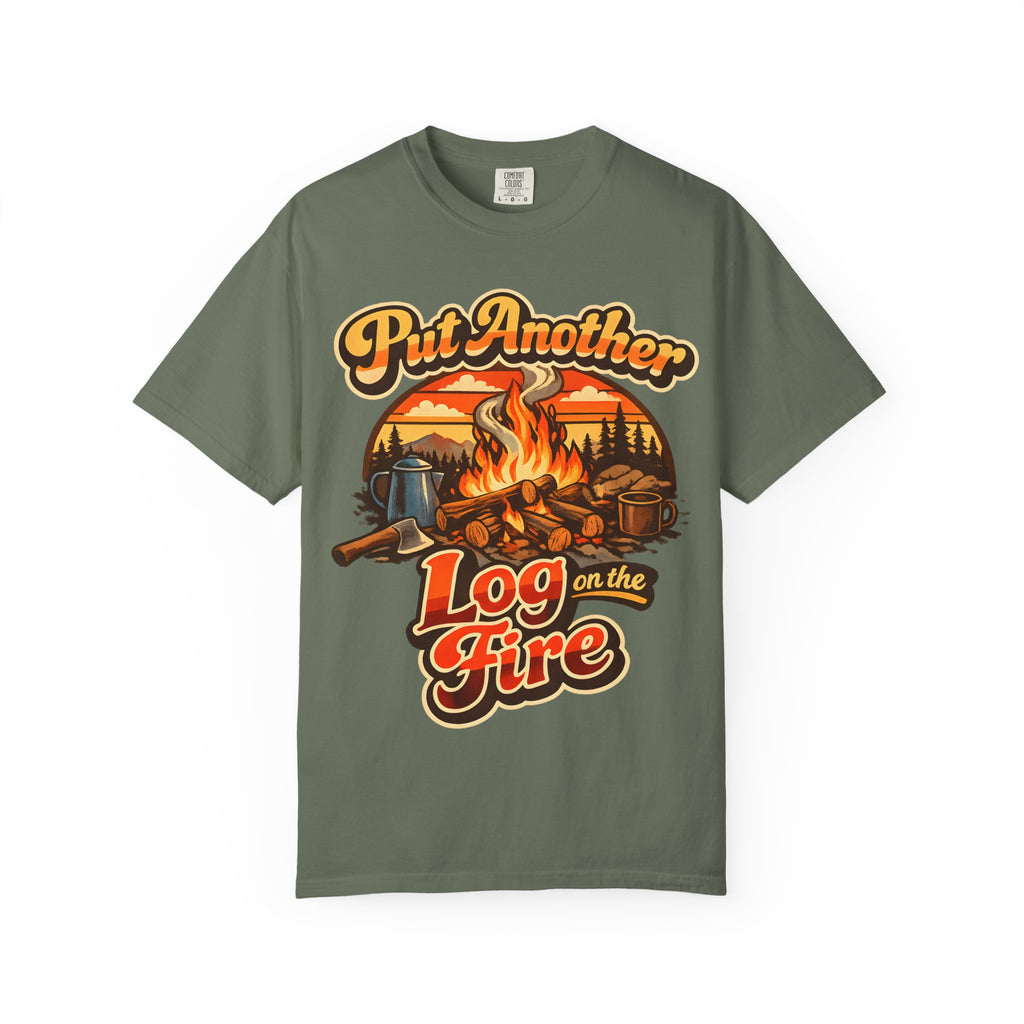 Put Another Log on the Fire — Retro Campfire Tee